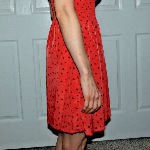 Orange Dress Chiffon Layers London British Designer Schoolgirl Chic UK 10 = US 6 - Picture 5 of 10